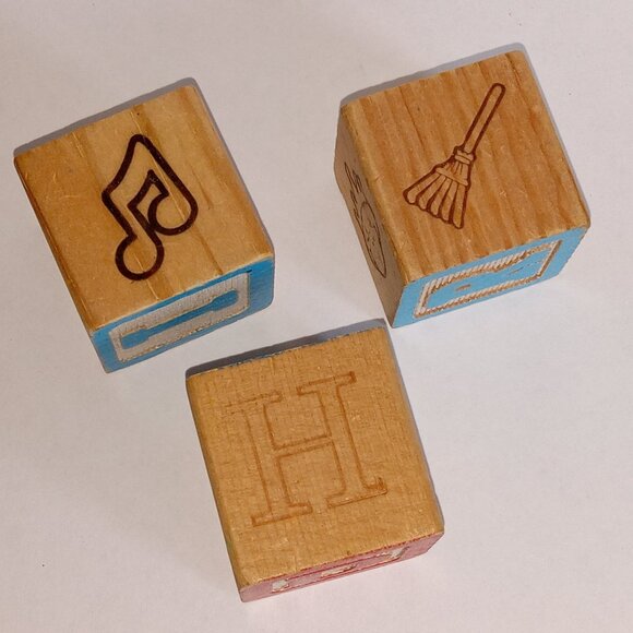 🎯 10 for $12 / Vintage Toy Wooden Blocks - Picture 3 of 7